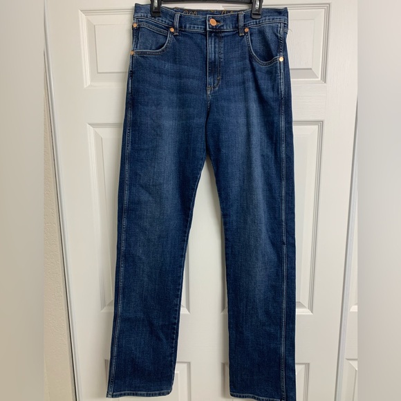 Wrangler 32 X 36 Retro Slim Straight Cowboy Cut Jeans Western Equestrian - Picture 1 of 6
